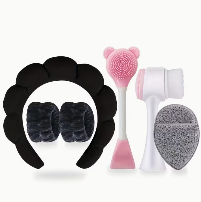 6-Piece Silicone Facial Care Set – Deep Cleanse, Massage & Glow