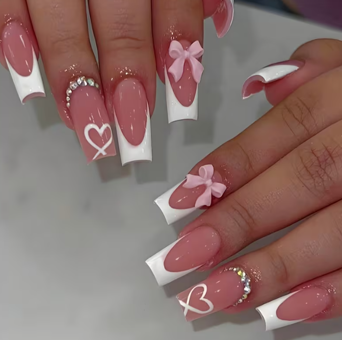 24-Piece Rectangular Press-On Nails – Salon-Perfect Nails in Minutes